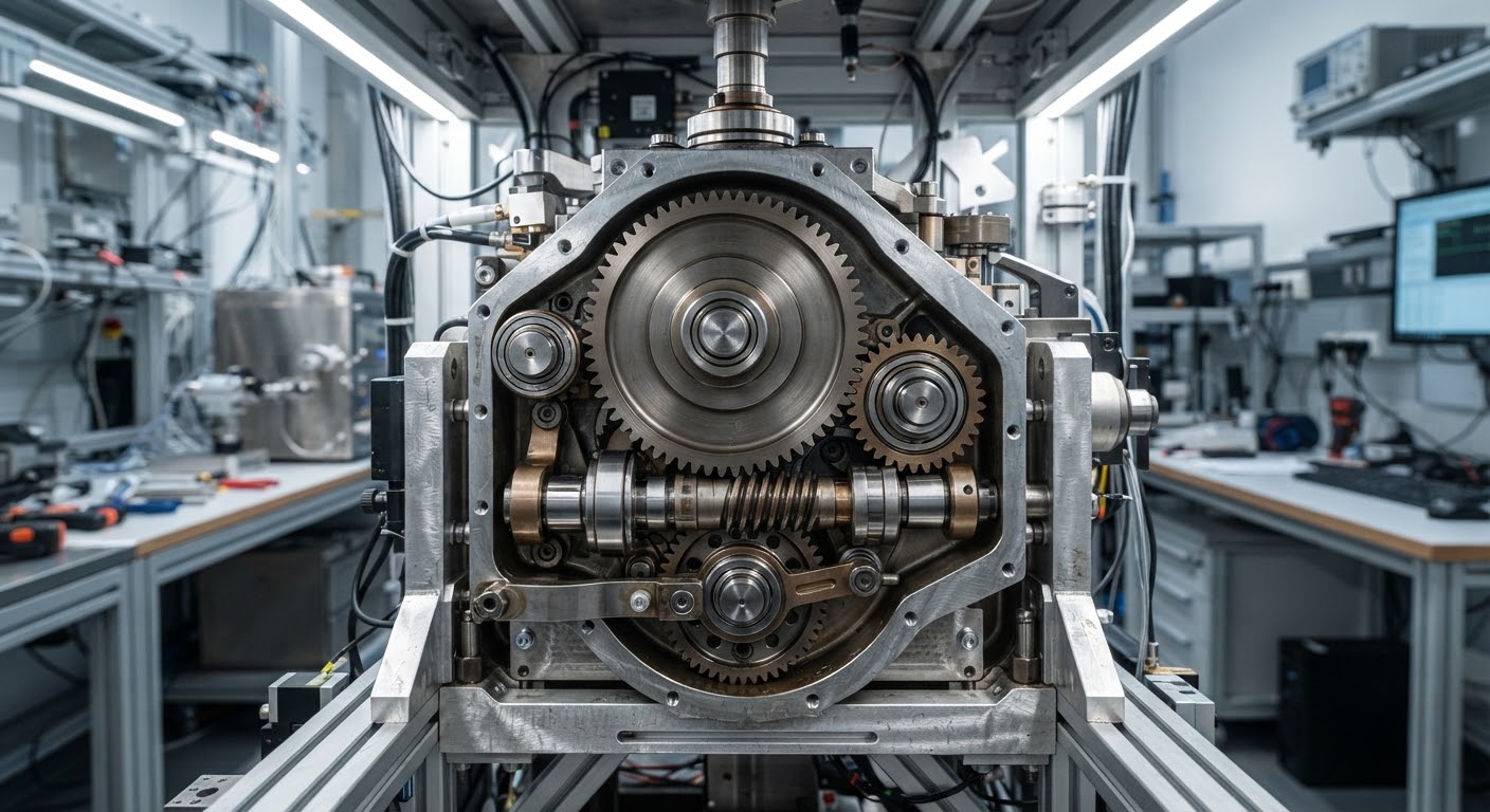 Precision-engineered hardware in a clean high-tech laboratory
